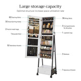 SONGMICS Floor-Standing Jewelry Cabinet Armoire