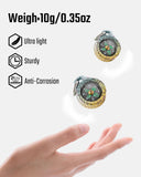 MecArmy Mini Titanium/Brass Compass, Waterproof IPX5 Pocket Compass for Hiking & Survival, Keychain & Necklace Gifts for Men & Women, Ideal Graduation & Outdoor Adventure Present