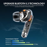 Wireless Earbuds, Bluetooth 5.4 Headphones HiFi Stereo Bass Ear Buds in Ear