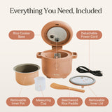 Our Place Rice Cooker | Compact Rice Cooker 3-Cup Uncooked / 6-Cup Cooked with Ceramic Nonstick Inner Pot | Fuzzy Logic Multi-Cooker for White & Brown Rice, Oatmeal & Grains | Delay Timer & Auto Keep Warm | Spice