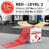 Theraband 11727 Non-Latex Professional Elastic Stretch Band for Upper & Lower Body Exercise Workouts and Physical Therapy, Medium, Red, 50yd Length