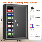 354 Position Key Lock Box Wall Mount, Key Storage Organizer with Drop Slot