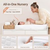 MAMAZING Keeva Pro 6-Drawer Baby Dresser with Changing Table, Easy Assembly