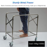 Utility Cart Organizer Service Cart Commercial Foldable with Wheels & Removable Bag, Large Capacity Housekeeping Service