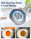 Immersion Blender Handheld 1000W 5 in 1 Corded Stick Hand Blender Kitchen with 12 Speed, BPA-Free, Mixing Beaker, Chopper