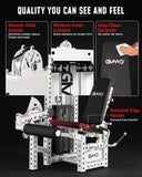 GMWD Leg Extension and Curl Machine with 255LB Weight Stack, Adjustable Seated Leg Extension and Lying Leg Curl Machine with 1:3 Ratio, Leg Workout Equipment with Band Pegs, Balck