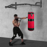 SELEWARE 48'' Multi-grip Pull Up Bar Wall Mount Heavy Duty Chin Up Bar with Hangers for Heavy Bag Home Gym Strength Workout Straps Support 500 lbs SELEWARE