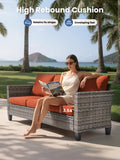 5-Piece Outdoor Patio Furniture Set with Swivel Chairs