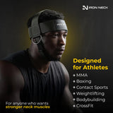 Iron Neck Neck Trainer, Exerciser, & Strengthener with Adjustable Head and Chin Strap - Portable Head Harness for Weight Lifting, Home, & Gym Use - Exercise & Workout Equipment (Classic, Olive Green)