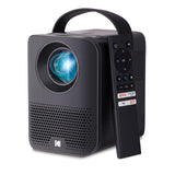 KODAK FLIK HD9 Smart Projector | Mini Black Portable Indoor & Outdoor Movie with Android TV Streaming Apps, Wi-Fi and Bluetooth, Built-In Speakers & Voice Remote | FHD 1080p for Screens Up to 120”
