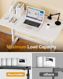 Small Standing Desk Adjustable Height, Mobile Stand Up Desk with Wheels, 32 Inch Portable Rolling Desk Small Computer Desk, Portable Laptop Desk Standing Table Sit Stand White Amztabler