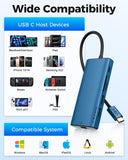 USB C Laptop Docking Station Dual HDMI Monitor 10in1 Dongle Type-C Hub Dock