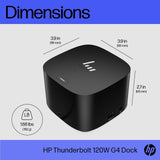 HP Thunderbolt 4 Dock 120W G4, 13-in-1 USB C Docking Station with Max 100W Charging, 4 Displays