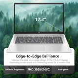 HP 17 Laptop, 17.3" FHD Display, 8GB DDR5 RAM, 2TB SSD, AMD Ryzen 5 Processor(Beats i7-1165G7, Up to 4.3GHz), Windows 11 Pro, EUK Accessories, Silver, Video Editing Laptop