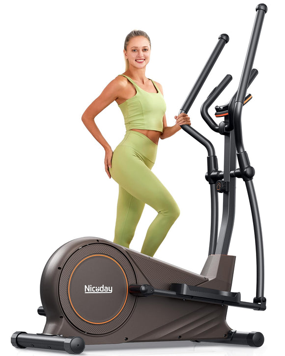 Niceday Elliptical Machine, Elliptical Trainer for Home with Hyper-Quiet Magnetic Driving System, 16 Resistance Levels, 15.5IN Stride, 400LBS Weight Capacity Niceday