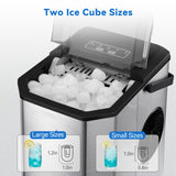 Countertop Ice Maker, 26 lbs in 24 Hours, 9 Bullet Ice Cubes Ready in 6 Mins, Portable Ice Machine with Handle, 2 Sizes Ice Cubes