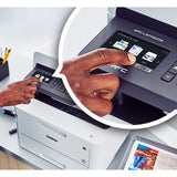 Brother Color MFC-L3770CDW Digital All-in-One Wireless Laser Printer, White - Print Copy Scan Fax - 3.7" Touch, 25 ppm