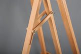 M&T Displays Wooden Modern Art Easel – Adjustable Beechwood Tripod Painting Canvas Holder with Storage Tray, Floor Easel Stand for Artists, Galleries, Weddings, Events, Signs, Classrooms, and Studios