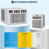 Garvee 23200 BTU Window Air Conditioner with Heat, Window Mounted AC Unit and Heater Combo with Dehumidifier & Fan for Apartment, Living Room, Bedroom, Rooms up to 1500 Sq. Ft, APP & Remote Control