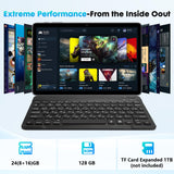 10 Inch Tablet, Android 15 with 24GB RAM + 128GB ROM (1TB Expandable), Octa-Core