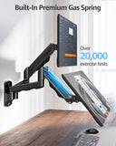 MOUNTUP Dual Monitor Wall Mount for 2 Max 32 Inch Computer Screen, Fully Adjustable Double Monitor Arm, Wall Mounted Monitor Holder Support 4.4-19.8lbs Display, VESA Bracket 75x75, 100x100