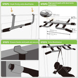 KAKICLAY New Upgrade Pull Up Bar for Doorway with Ergonomic Grip - Upto 440 Lbs Capacity, No Screwing or Slipping