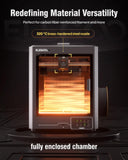 ELEGOO Centauri Carbon CoreXY 500mm/s High Speed Printing with Auto Calibration3D Printer, CoreXY 500mm/s High Speed Printing with Auto Calibration, 320°C Nozzle and Built-in Camera, Ready to Print Out of the Box, 256x256x256mm Printing Size