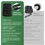 Battle Ropes Black Workout Rope 1.5inch Battle Ropes for Home Gym 30ft Exercise Ropes for Working Out Heavy Ropes for Exercise Training Weighted Rope Weighted Workout Rope Battle Rope Glitenniy