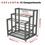 Commercial Rolling File Organizer - Heavy-Duty Storage Cart for Vinyl Roll