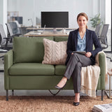 TYBOATLE Faux Leather Small Couch Loveseat, 2 Seater Sofa for Small Spaces