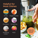 Blender Handheld - 8 Speed Stainless Steel Electric Hand Blender, 3 in 1 Emulsion Blender Handheld Mueller
