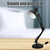 Black Metal Folding Desk Lamp, Adjustable Arm Task Light for Students