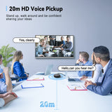 Conference Speaker and Microphone, USB Speakerphone with 10 Mics, 360° Pickup & Noise Reduction, Portable Conference Room ZHUOSHENG