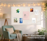 Large Bulletin Board 48" x 36", Felt Pin Board, Oatmeal