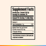 VeryVery Good Tea Crystals - Sweet Peach Energy Tea with Green Tea Caffeine + L-Theanine, Sugar Free Drink Mix, No Jitters, Hot or Cold Single Serve Sachets, 10 Pack