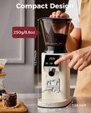 Tuni G1 Conical Burr Coffee Grinder, 48 Grind Settings Anti-static Burr Mill, Precision Electronic Timer and LED Touchscreen