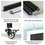 Movable Folding Display Rack - 3pcs 23.6x59in Freestanding Art Display Stand, Portable Signage Easel for Weddings