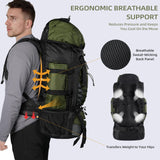 LibSkyln 90L Hiking Backpack, Camping Travel Backpack with Rain Cover Lightweight Travel Daypack for Climbing Camping Touring (Green)