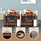 4 Person Office Cubicle Workstation Desk, 94.5" Modular Office Computer Team Workstations
