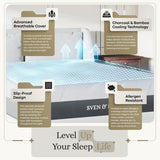 Sven & Son Gel Memory Foam Mattress, Premium Materials, CertiPUR-US Certified Foam, Fiberglass-Free, Made in the USA, 12 inch Medium - Queen