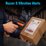 Tera Barcode Scanner 2D Wireless Handheld: BT 2.4G USB, HW0002-O, Orange