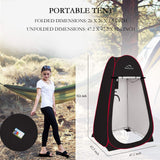 Your Choice 3.9x3.9x6.9FT Pop Up Privacy Tent, Large Portable Camping Changing Room with 2 Storage Pockets & 4 Sandbags, Outdoor Shower & Toilet Shelter for Beach, RV, Camping & Hiking - Black