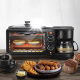 ZIZEV Air Fryer Toaster, 17.9 x 7.7 x 7.5in Countertop Convection 3 in 1 Multifunctional Home Breakfast Station Toaster Oven Electric Breakfast Maker for Kitchen (US Plug