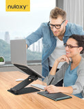 Height Adjustable Laptop Stand for Desk, Dual Foldable Aluminum Computer Riser