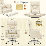 FelixKing Office Chair, Flip Armrests for Pets Criss Cross Legged, White