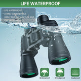 20x50 High Powered Binoculars for Adults, Waterproof Compact Binoculars with Low Light Vision for Bird Watching Hunting Football Games Travel Stargazing Cruise with Carrying Bag FLYANT