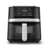Cuisinart Air Fryer, 2.6-Quart Compact Basket Fryer with 3 Cooking Functions to Air Fry, Roast, and Bake, 3 Airfryer Presets, Dishwasher-Safe Parts, AIR-80, Stainless Steel & Black