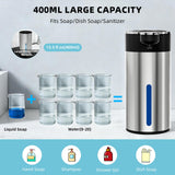 Automatic Foaming Soap Dispenser Touchless, Clog-Free Pump, 0.2s Fast Sensor, USB-C Rechargeable &13.5 oz/400ml Rechargeable, 4 Adjustable Liquid Levels, IPX5 Waterproof,Level Display