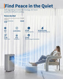 Garvee 10000BTU Portable Air Conditioner,Up to 450 Sq.Ft. Remote Control Silent Portable AC Unit, Dehumidifier,Fan,Sleep Mode,24H Timer&Installation Kit,DOE Certified,Ceer 6.7 Grey