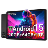Android 15 Tablet 10 Inch, 20GB RAM 64GB ROM 1TB Expandable